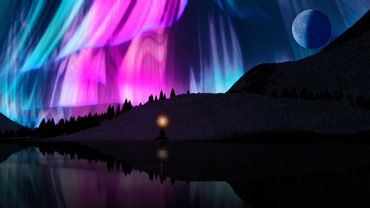 Aurora-Welt Farbenbucht